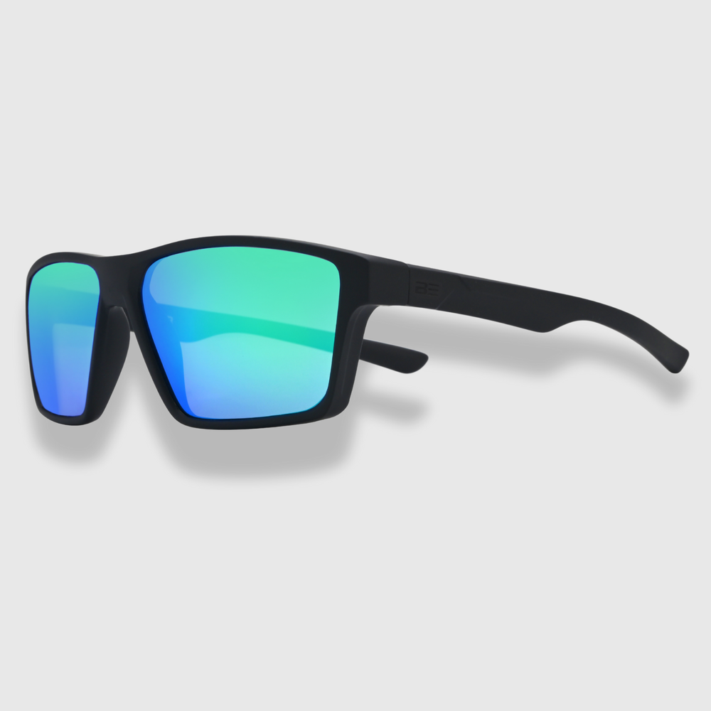 VALOR RECON sunglasses with a green blue gradient lens on a light gray background