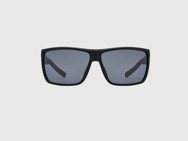 RANGERS ONYX sunglasses with a gray gradient lens on a light gray background